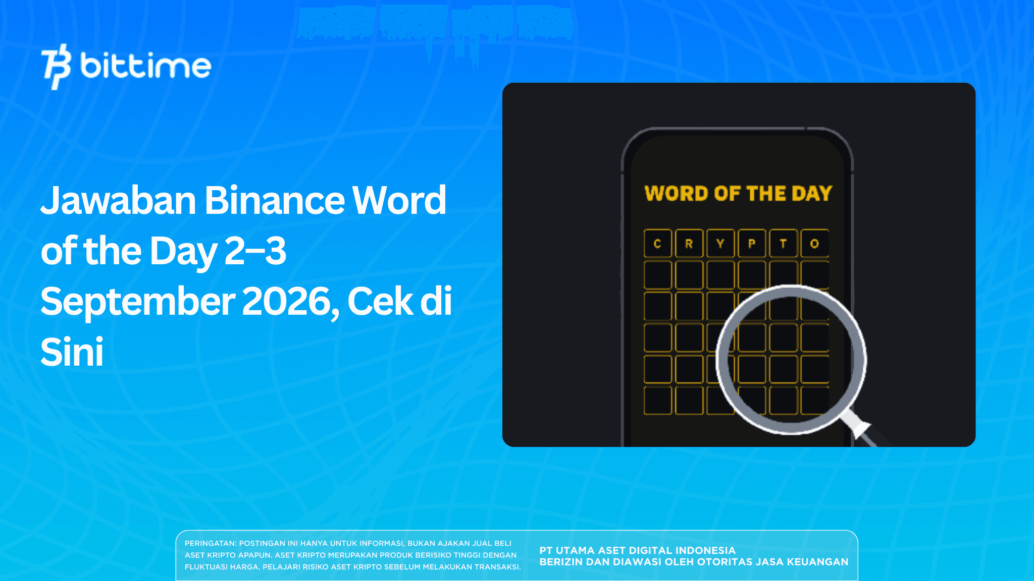 Jawaban Binance Word of the Day 2–3 September 2026, Cek di Sini