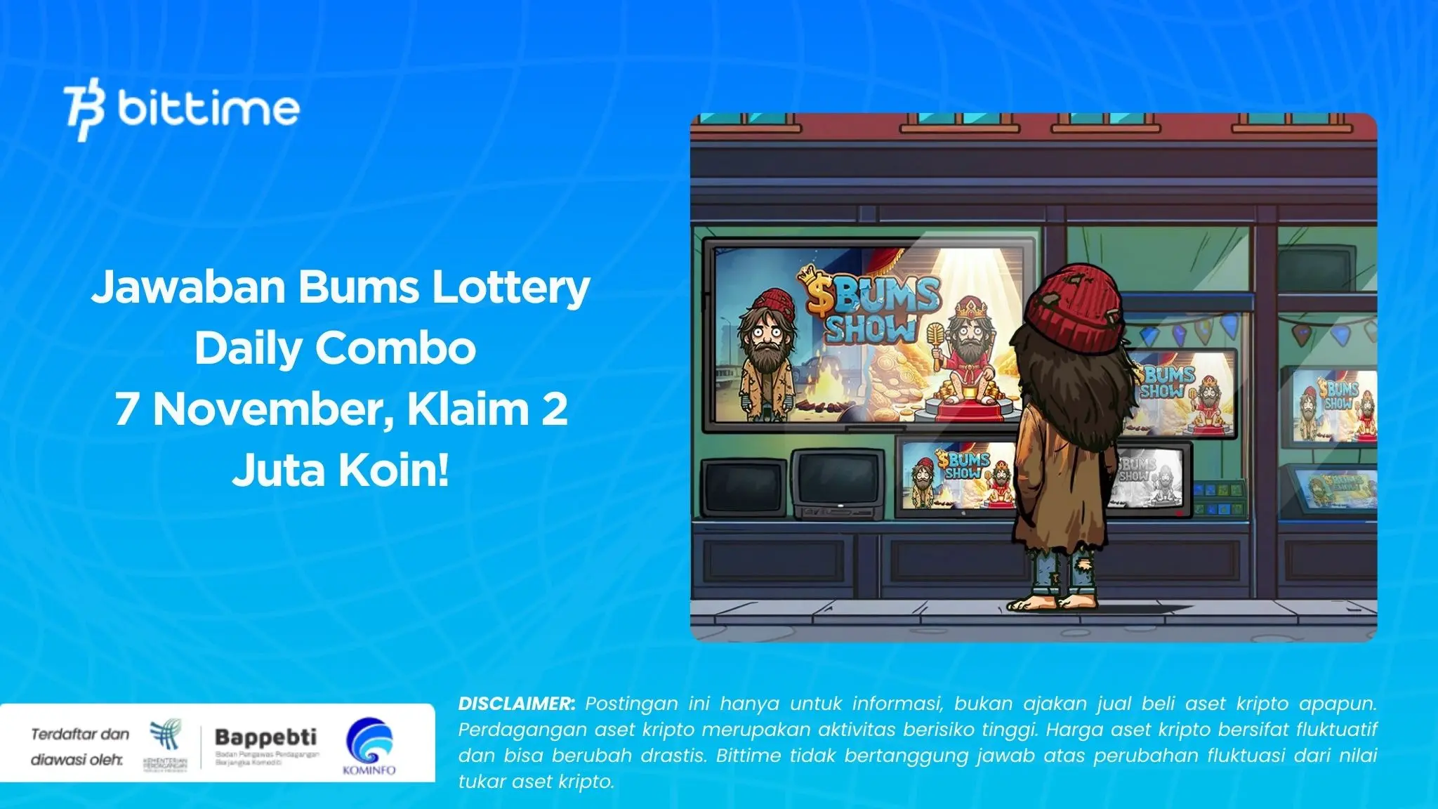 Jawaban Bums Lottery Daily Combo 7 November, Klaim 2 Juta Koin!.webp