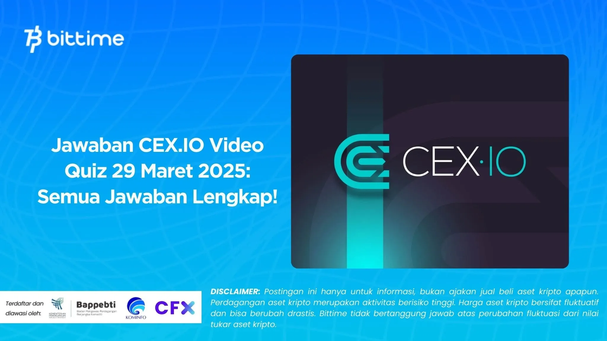 Jawaban CEX.IO Video Quiz 29 Maret 2025 Semua Jawaban Lengkap!