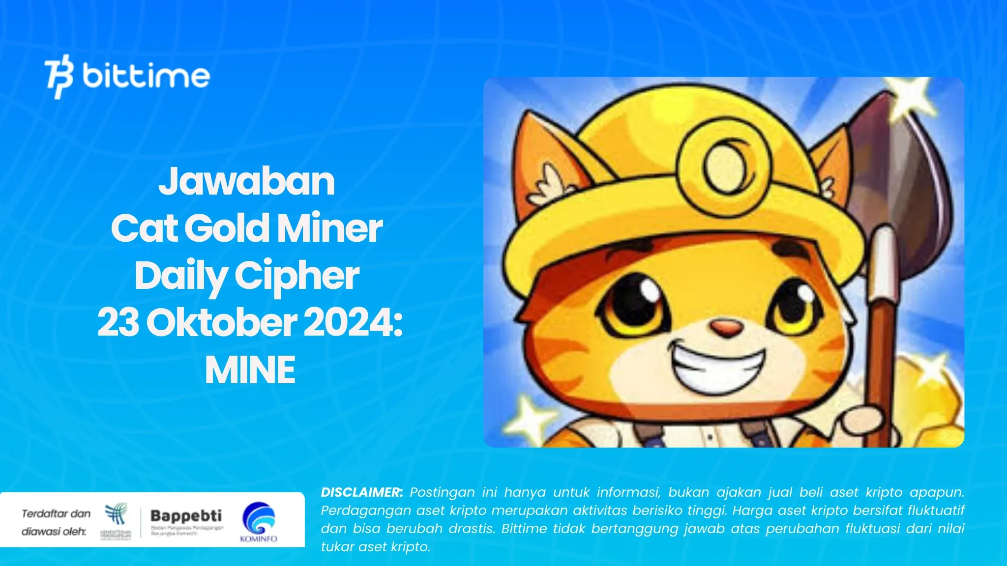 Jawaban Cat Gold Miner Daily Cipher 23 Oktober 2024.webp