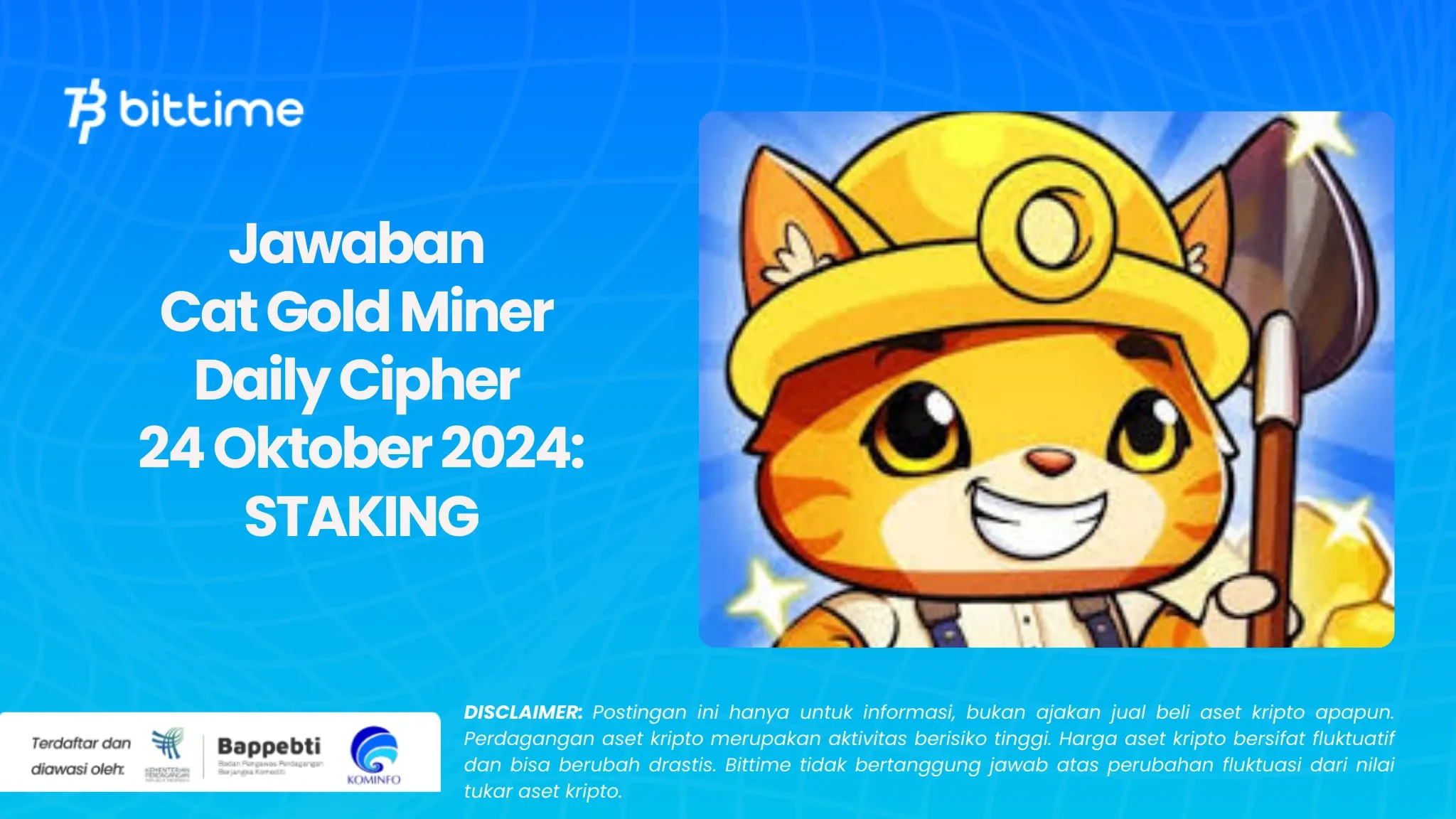 Jawaban Cat Gold Miner Daily Cipher 24 Oktober 2024