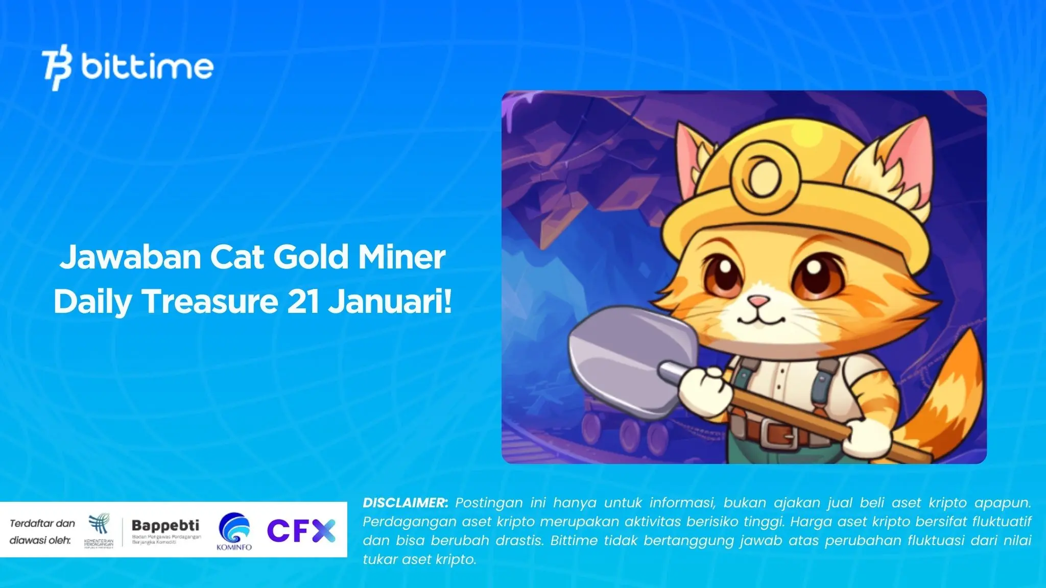 Jawaban Cat Gold Miner Daily Treasure 21 Januari!