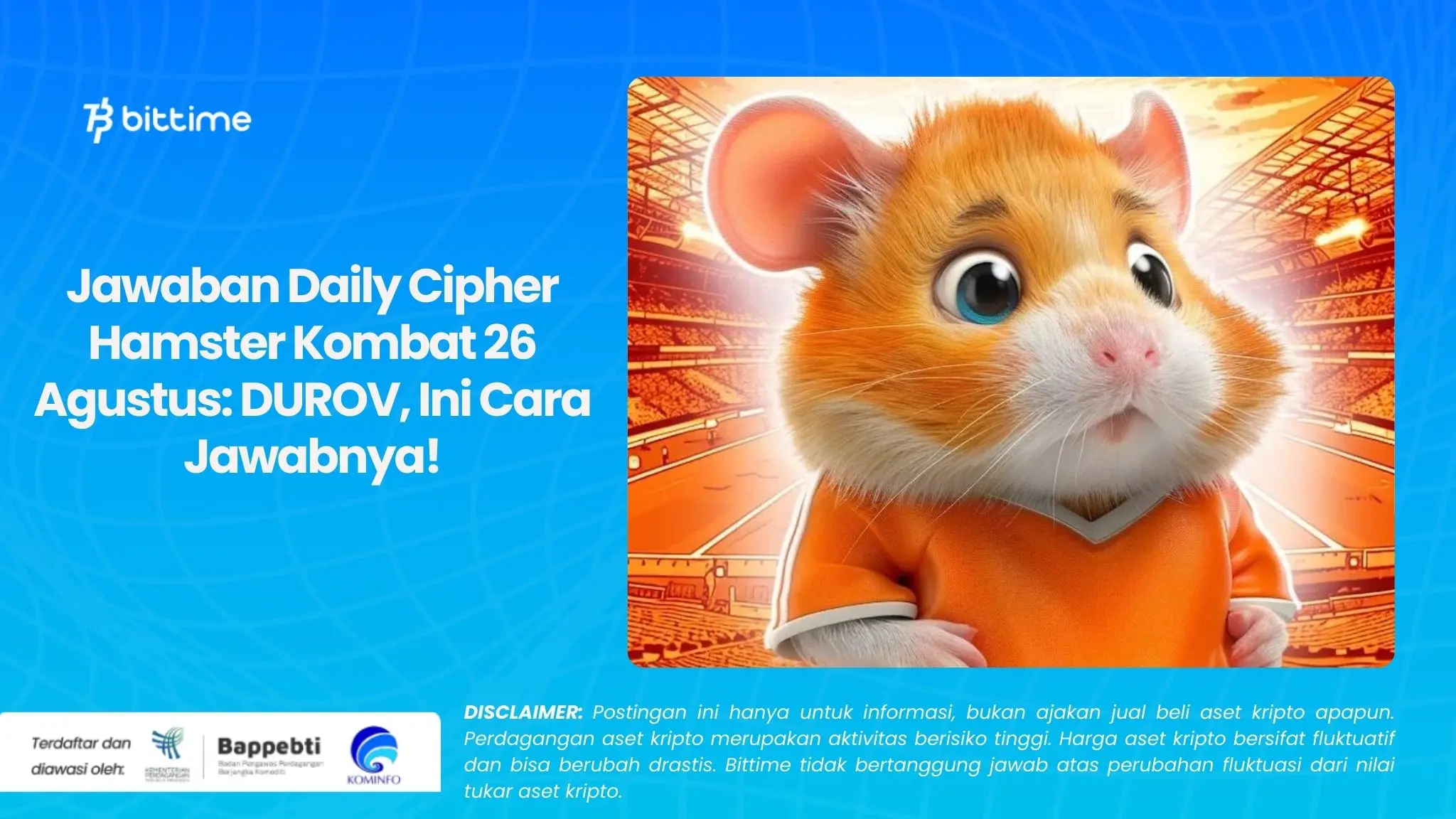 Jawaban Daily Cipher Hamster Kombat 26 Agustus DUROV, Ini Cara Jawabnya!.webp