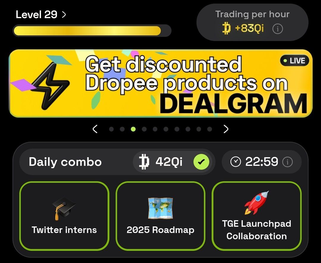 Dropee Daily Combo Answers for October 18, 2025