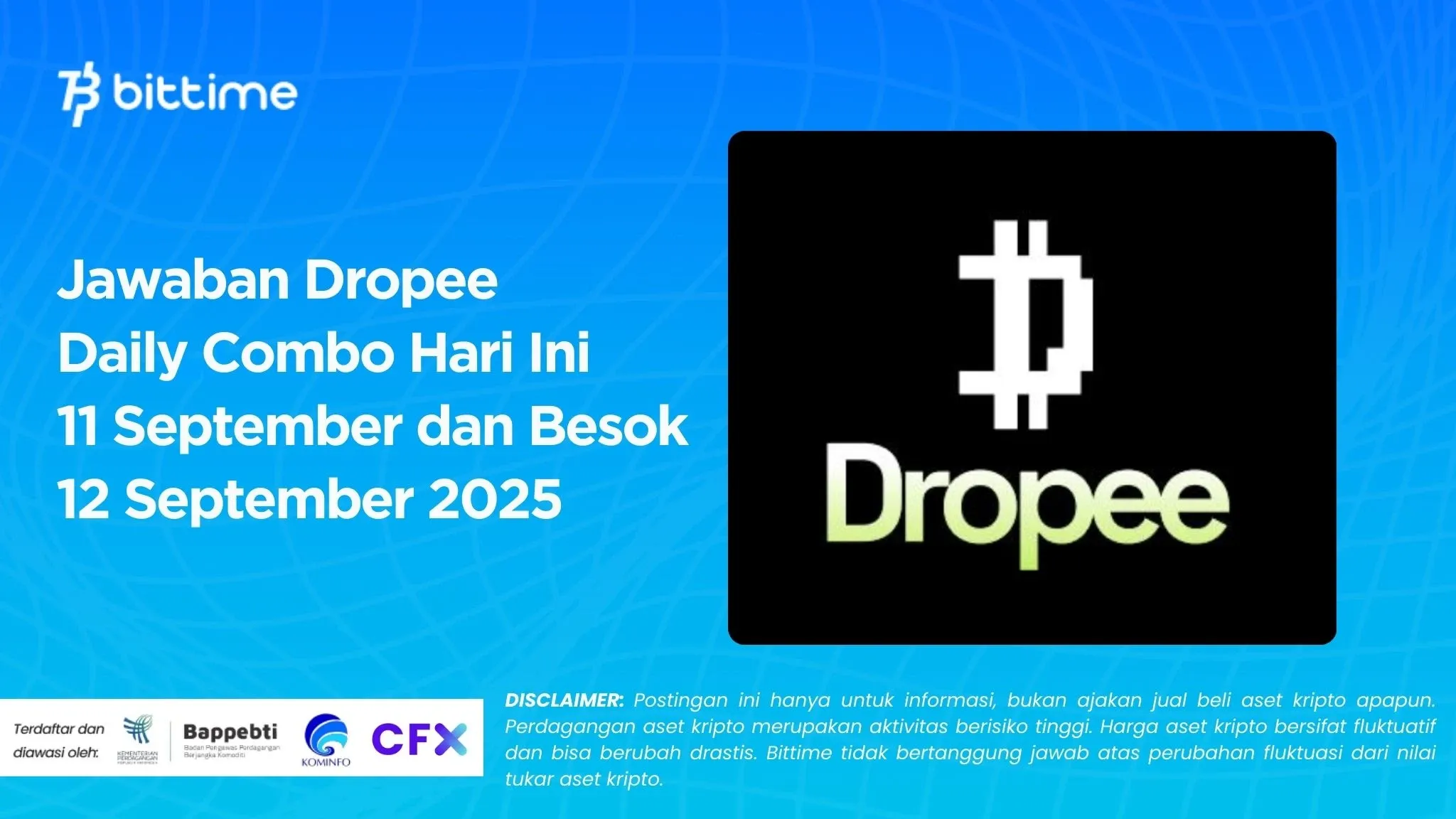 Jawaban Dropee Daily Combo Hari Ini 11 September dan Besok 12 September 2025.webp