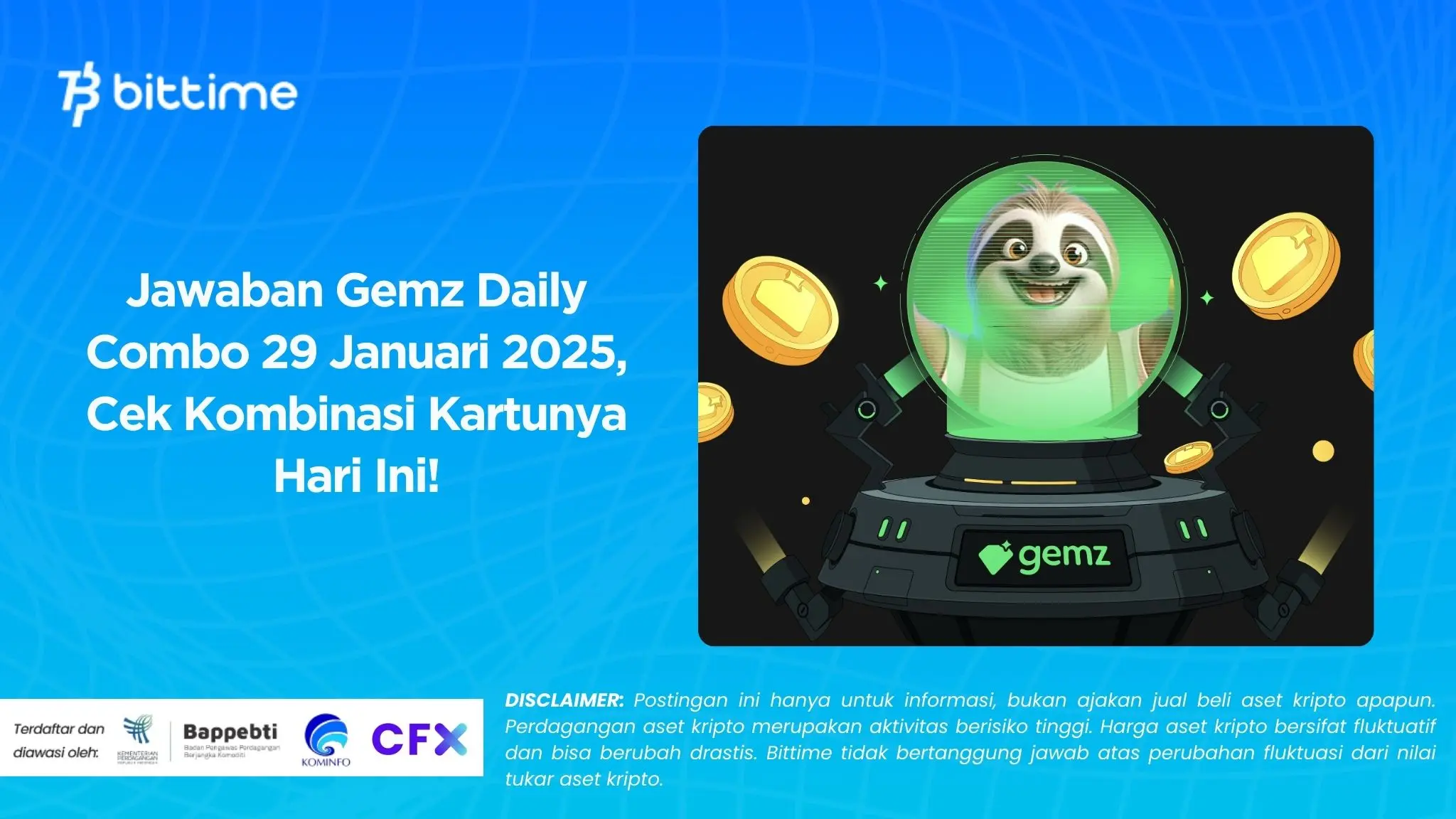 Jawaban Gemz Daily Combo 29 Januari 2025, Cek Kombinasi Kartunya Hari Ini!