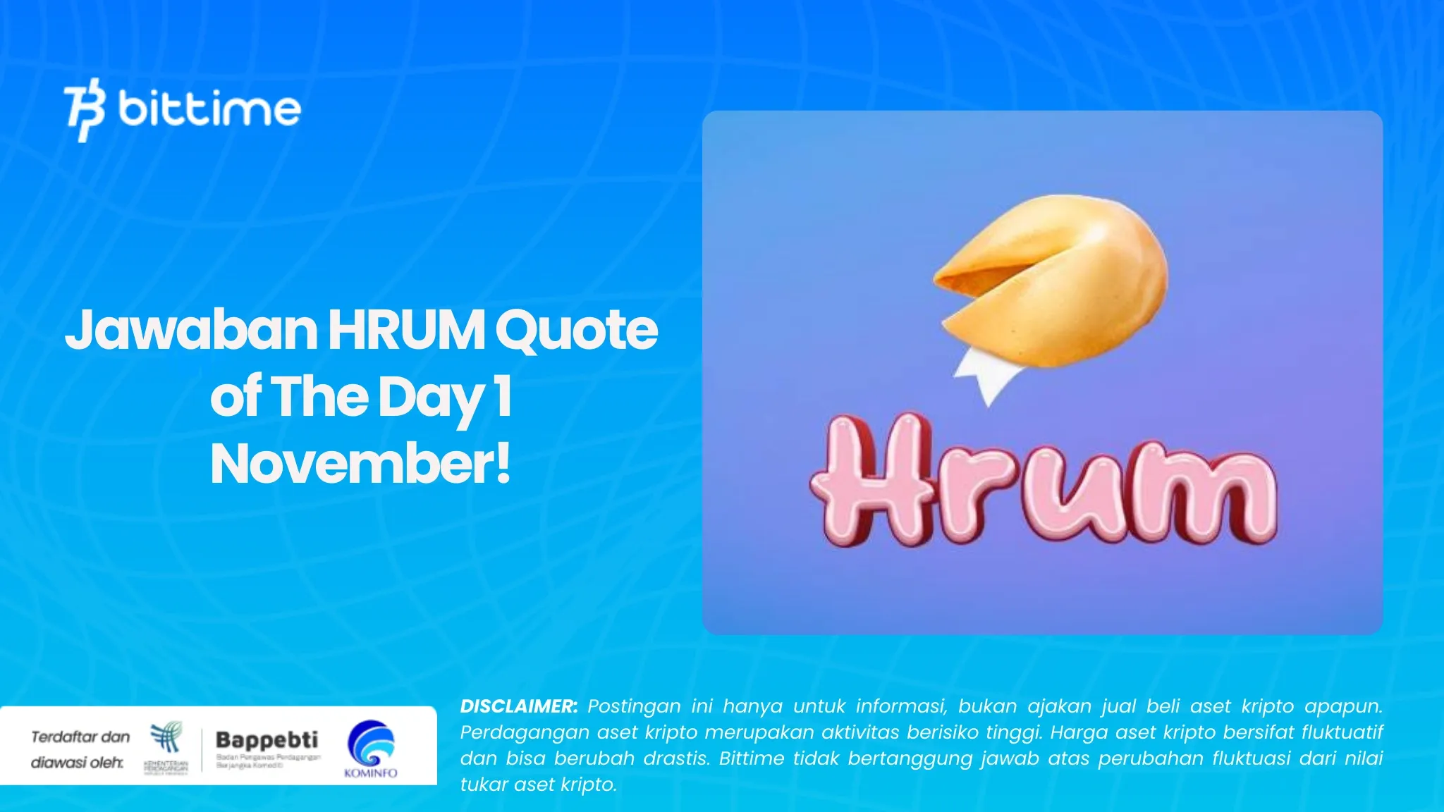 Jawaban HRUM Quote of The Day 1 November!