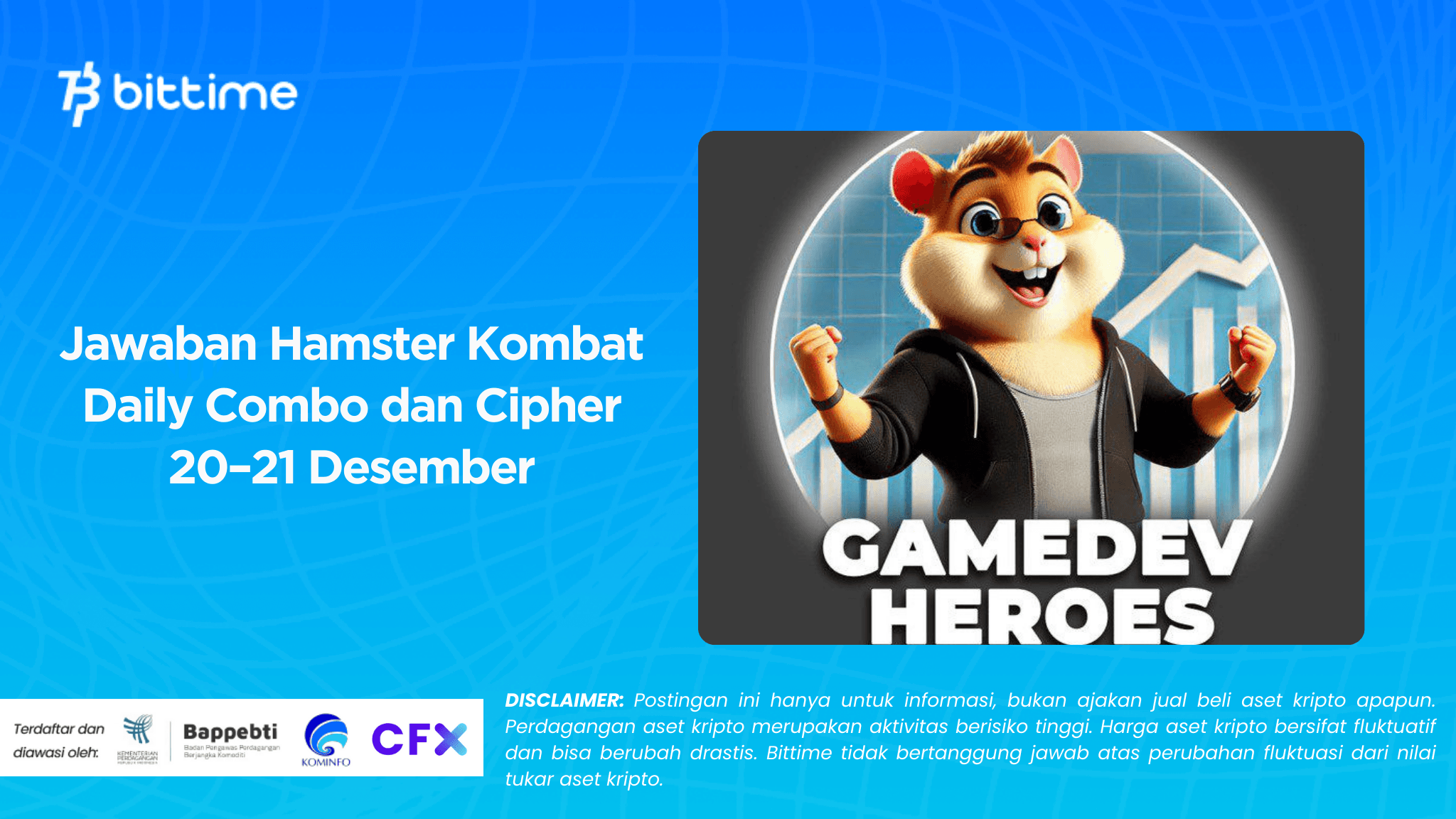 Jawaban Hamster Kombat Daily Combo dan Cipher 20–21 Desember