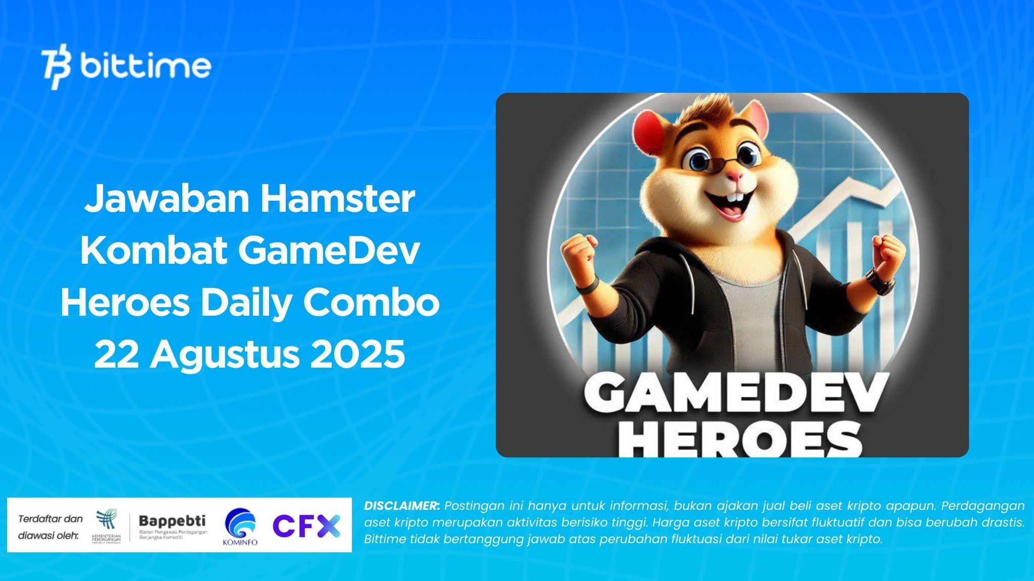 Jawaban Hamster Kombat GameDev Heroes Daily Combo 22 Agustus 2025.