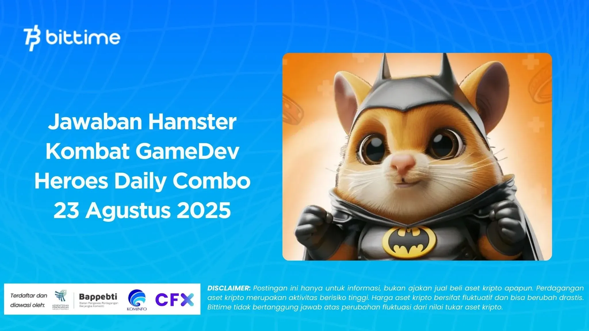 Jawaban Hamster Kombat GameDev Heroes Daily Combo 23 Agustus 2025