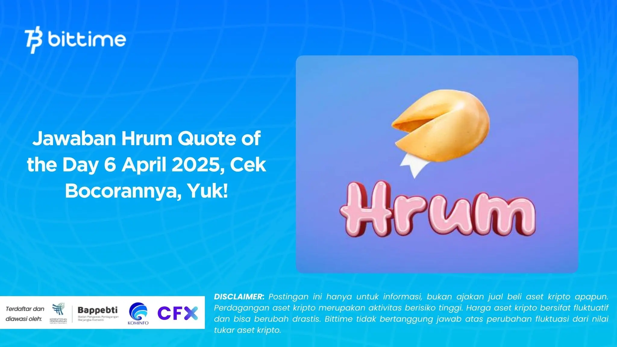 Jawaban Hrum Quote of the Day 6 April 2025, Cek Bocorannya, Yuk!