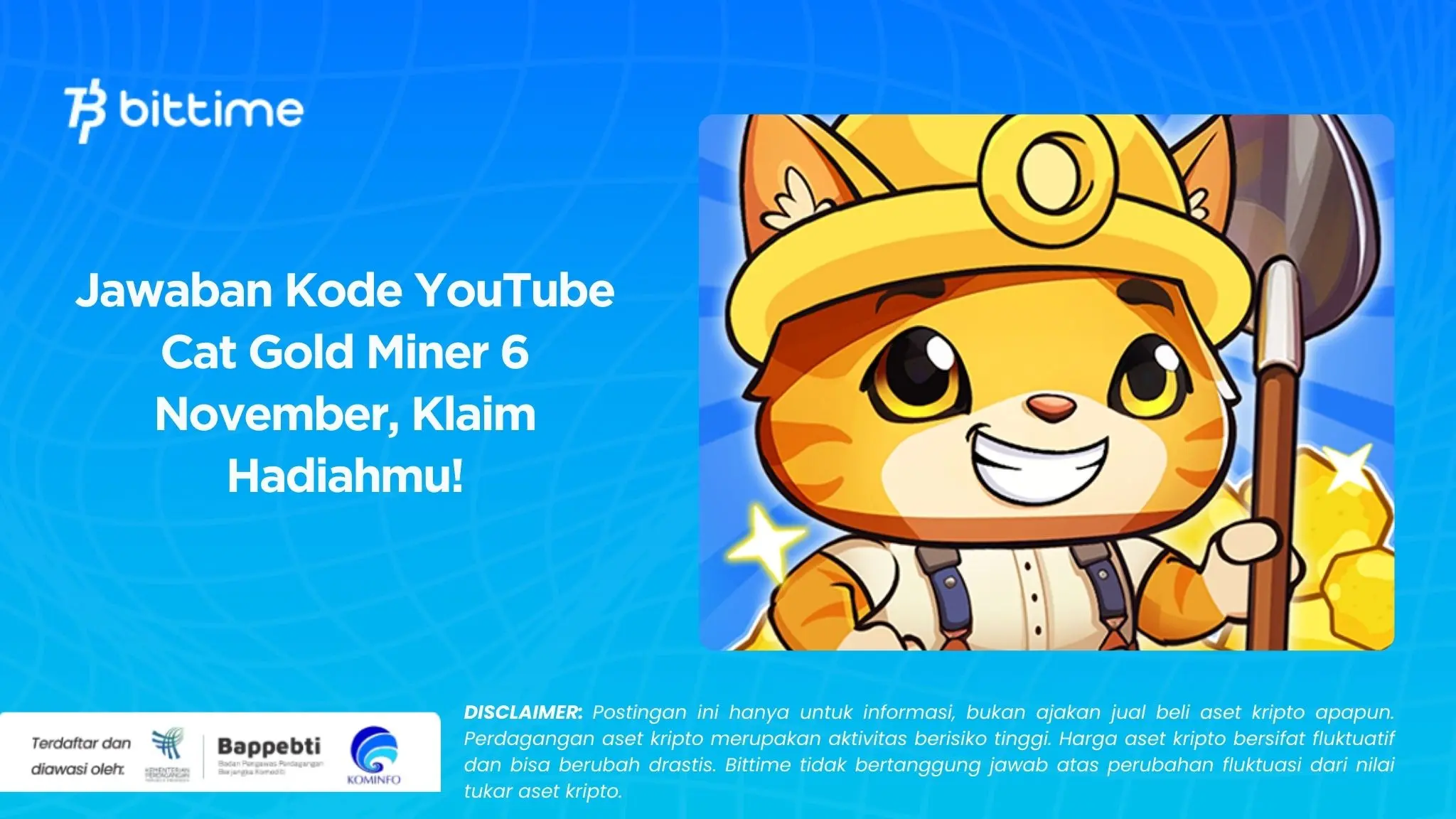 Jawaban Kode YouTube Cat Gold Miner 6 November, Klaim Hadiahmu!.webp