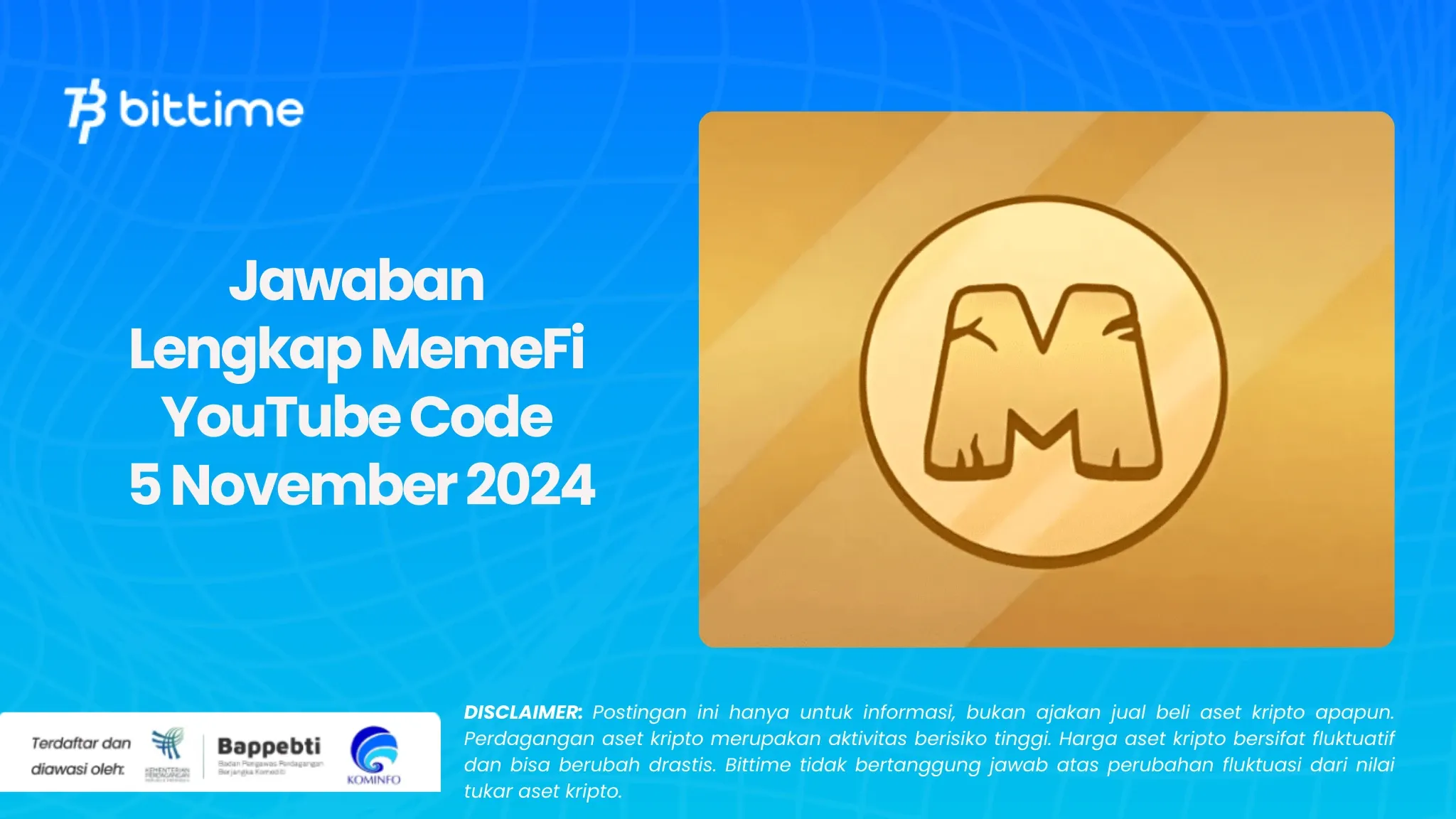 Jawaban Lengkap MemeFi YouTube Code 5 November 2024