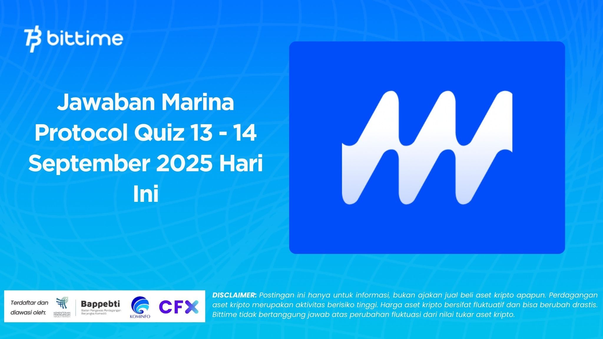 Jawaban Marina Protocol Quiz 13 - 14 September 2025 Hari Ini