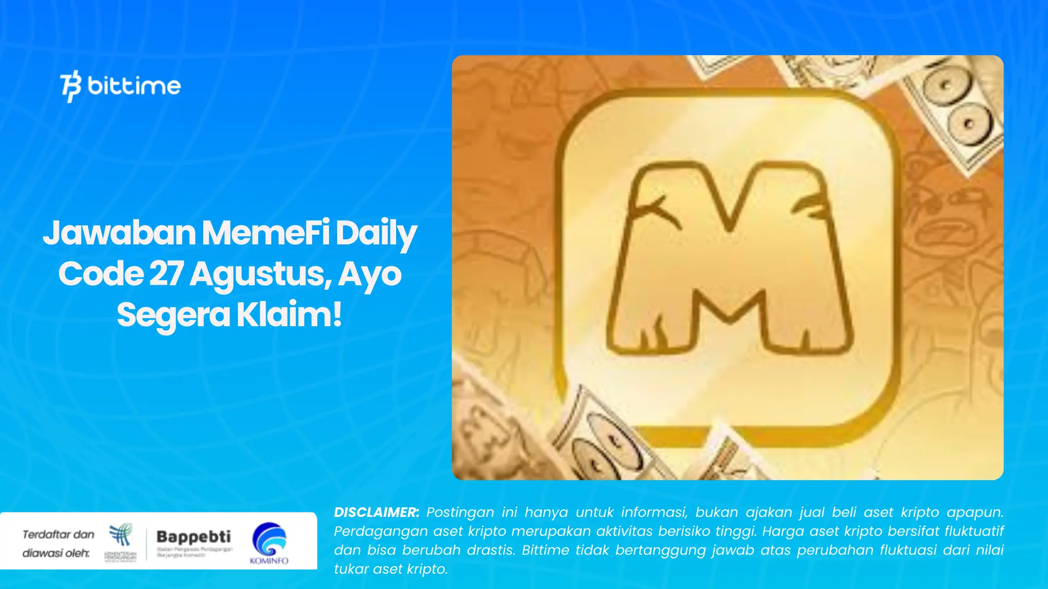 Jawaban MemeFi Daily Code 27 Agustus, Ayo Segera Klaim!