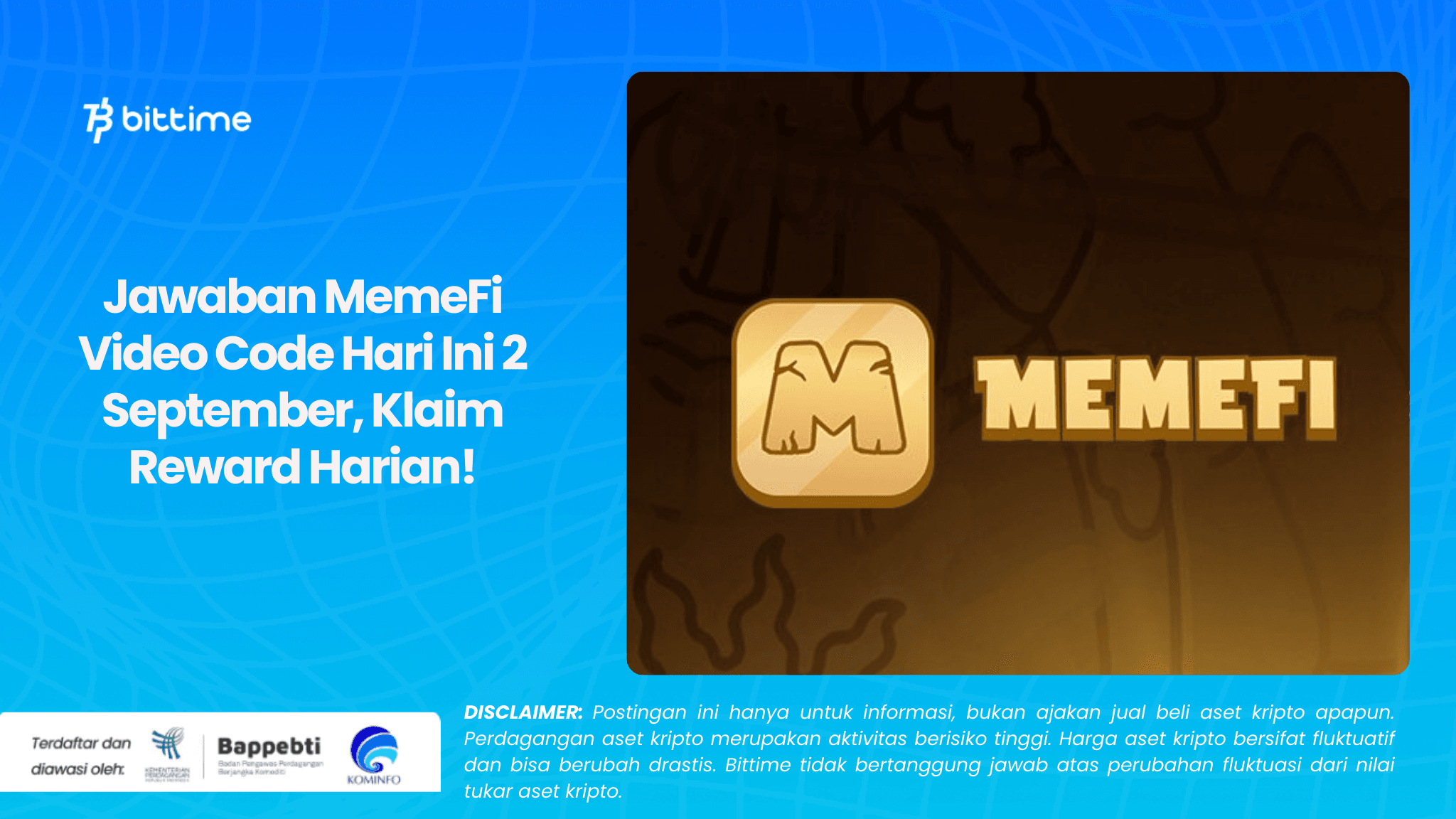 Jawaban MemeFi Video Code Hari Ini 2 September, Klaim Reward Harian