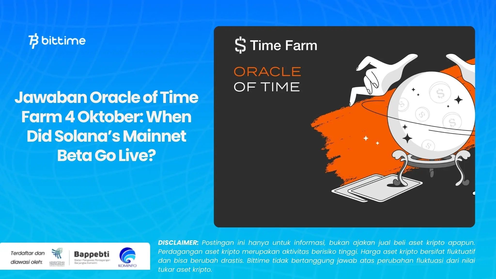 Jawaban Oracle of Time Farm 4 Oktober: When Did Solana’s Mainnet Beta Go Live?