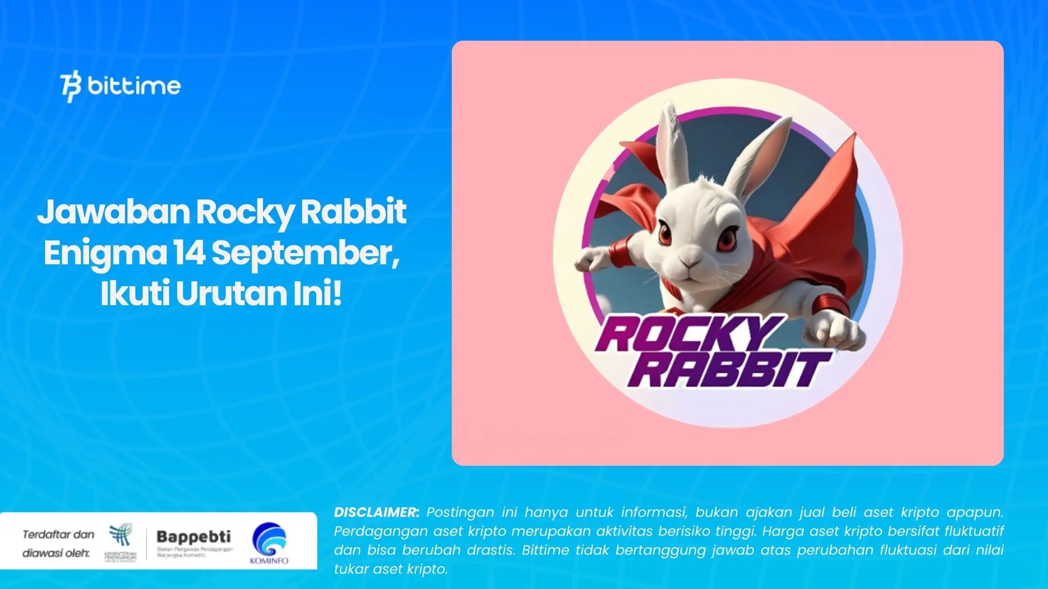 Jawaban Rocky Rabbit Enigma 14 September, Ikuti Urutan Ini!.webp