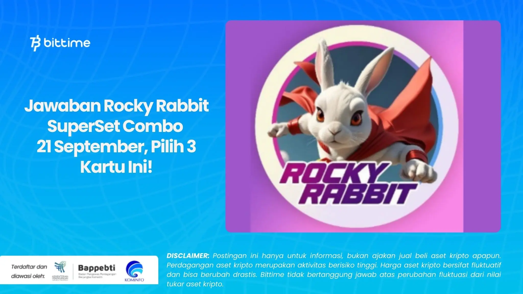 Jawaban Rocky Rabbit SuperSet Combo 21 September, Pilih 3 Kartu Ini!