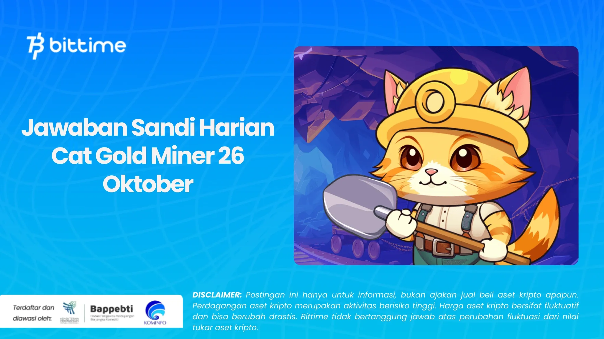 Jawaban Sandi Harian Cat Gold Miner 26 Oktober.webp