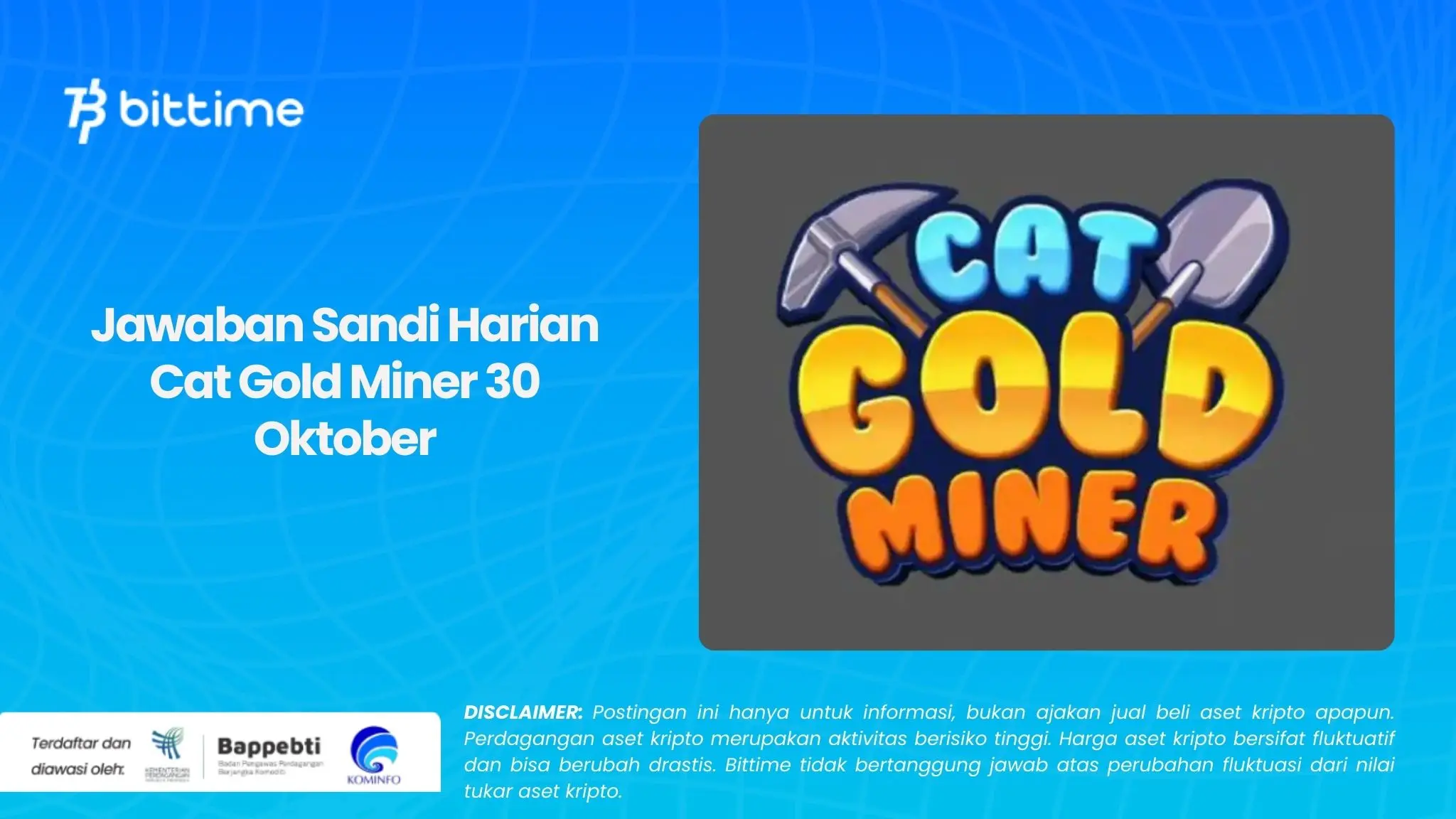 Jawaban Sandi Harian Cat Gold Miner 30 Oktober.webp