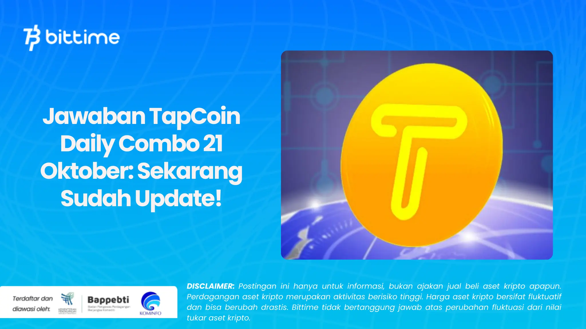 Jawaban TapCoin Daily Combo 21 Oktober: Sekarang Sudah Update!