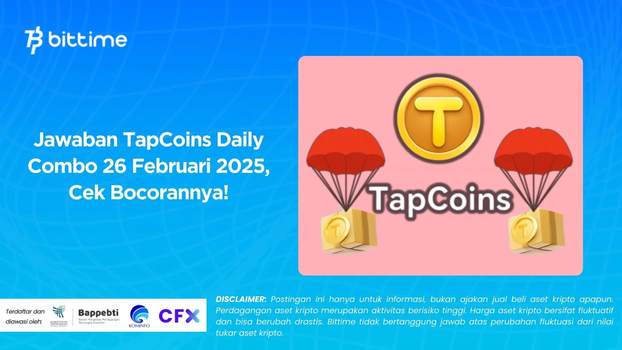 Jawaban TapCoins Daily Combo 26 Februari 2025, Cek Bocorannya!