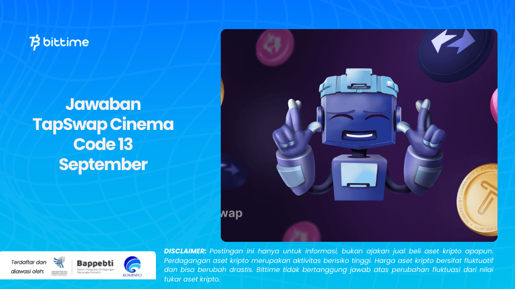 Jawaban TapSwap Cinema Code 13 September