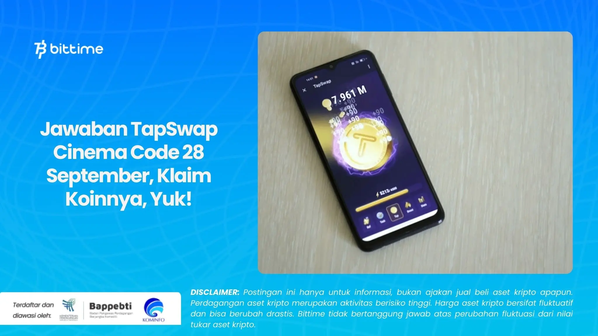 Jawaban TapSwap Cinema Code 28 September, Klaim Koinnya, Yuk!.webp