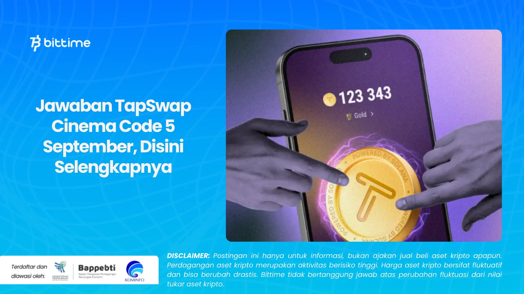 Jawaban TapSwap Cinema Code 5 September, Disini Selengkapnya