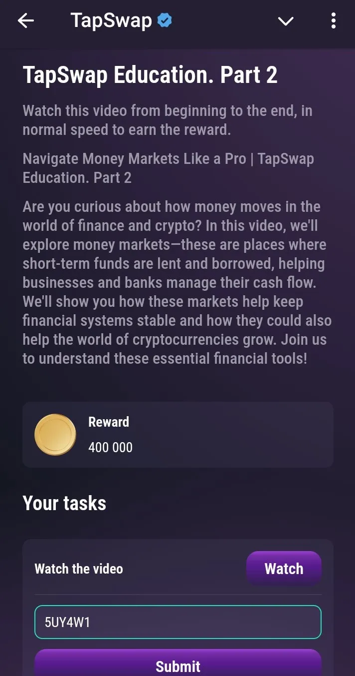 Jawaban TapSwap Code Combo 5 Agustus