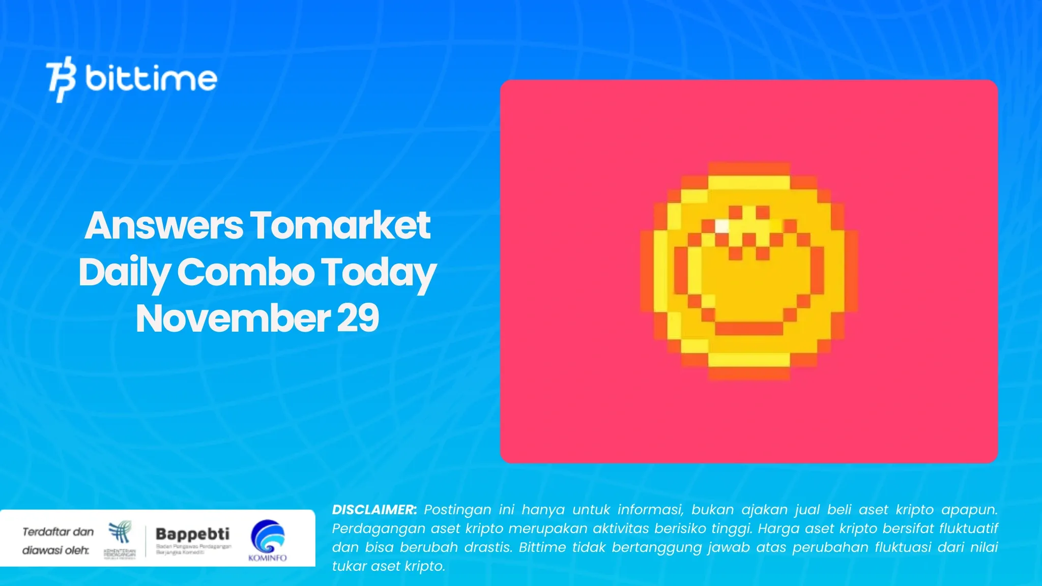 Jawaban Tomarket Daily Combo Hari Ini 29 November