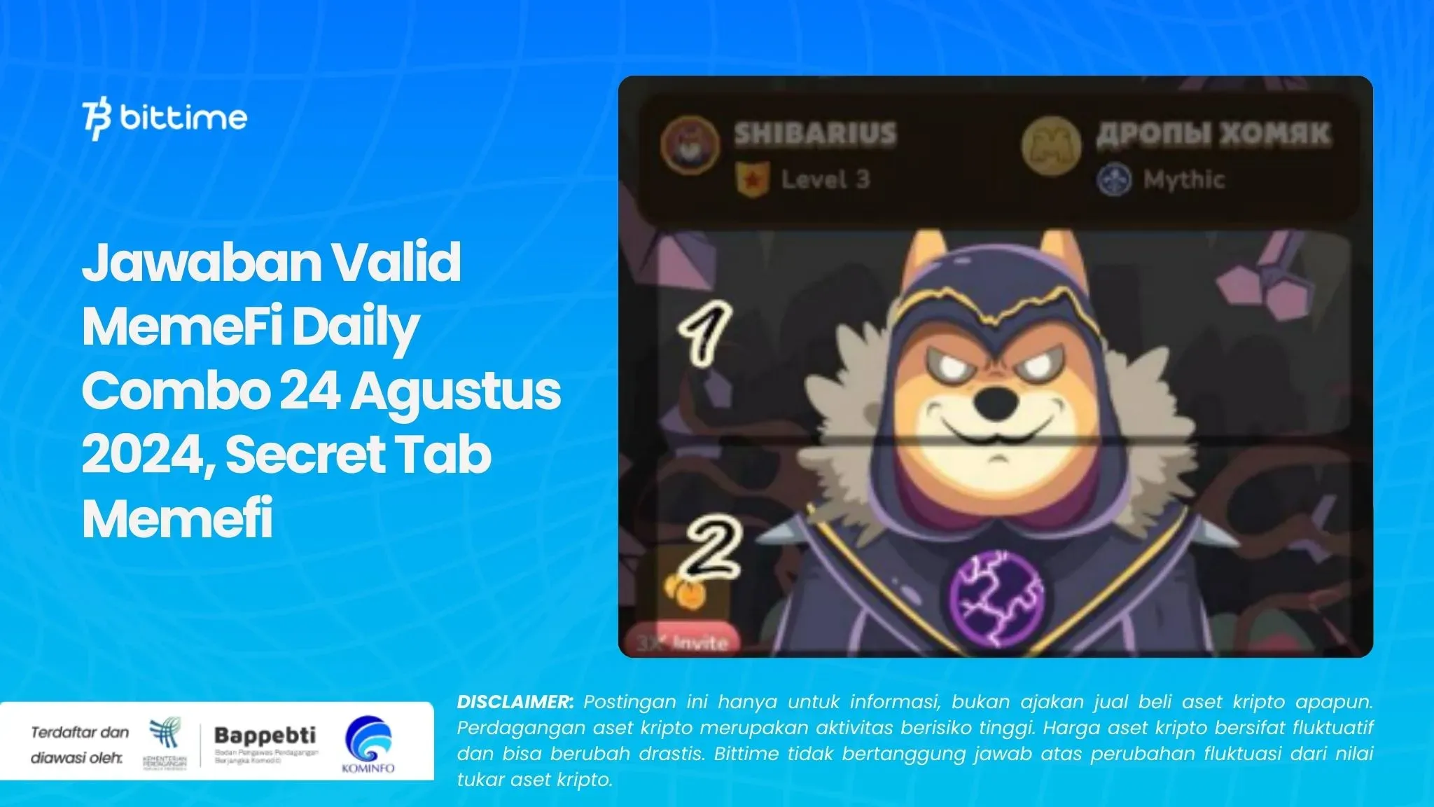 MemeFi Daily Combo 24 Agustus 2024