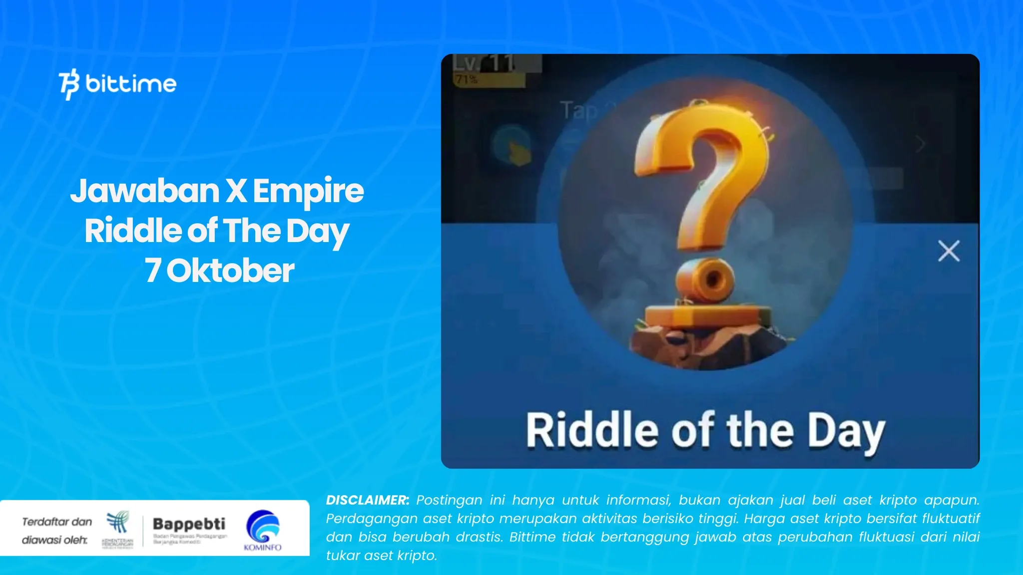 Jawaban X Empire Riddle of The Day 7 Oktober.webp