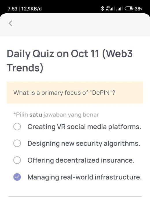 Jawaban Xenea Wallet Daily Quiz 11 Oktober 2025