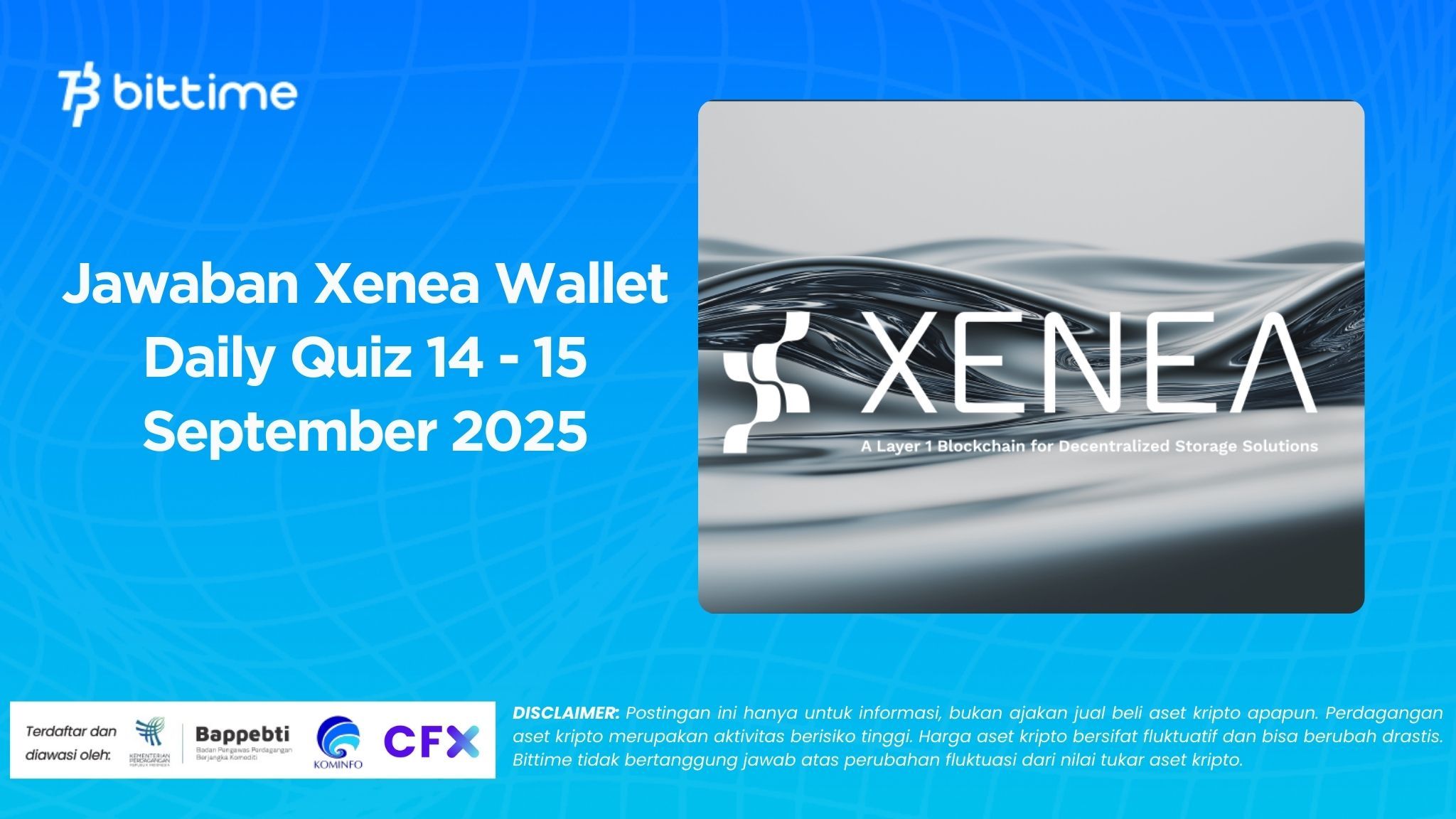 Jawaban Xenea Wallet Daily Quiz 14 - 15 September 2025