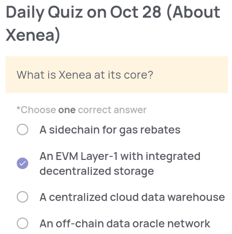 Jawaban Xenea Wallet Daily Quiz 28-29 Oktober 2025