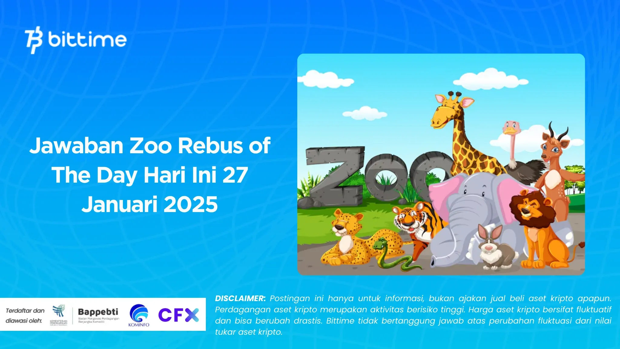 Jawaban Zoo Rebus of The Day Hari Ini 27 Januari 2025