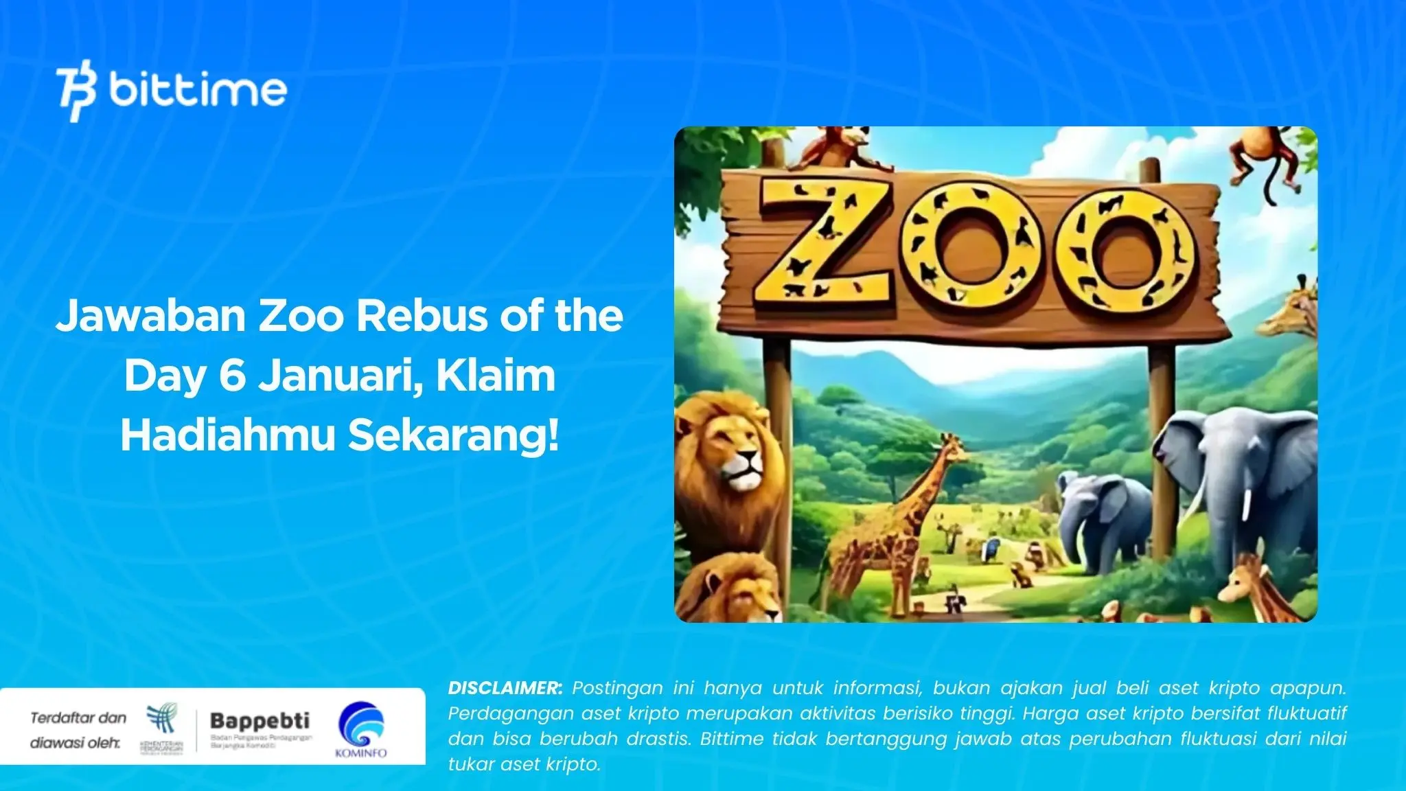 Jawaban Zoo Rebus of the Day 6 Januari, Klaim Hadiahmu Sekarang!