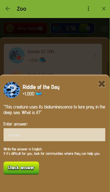 Jawaban Zoo Riddle of the Day 7 Januari