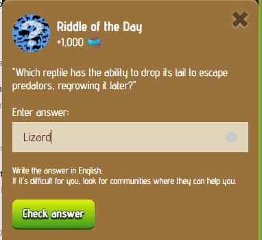 Jawaban Zoo Riddle of the Day 8 Januari