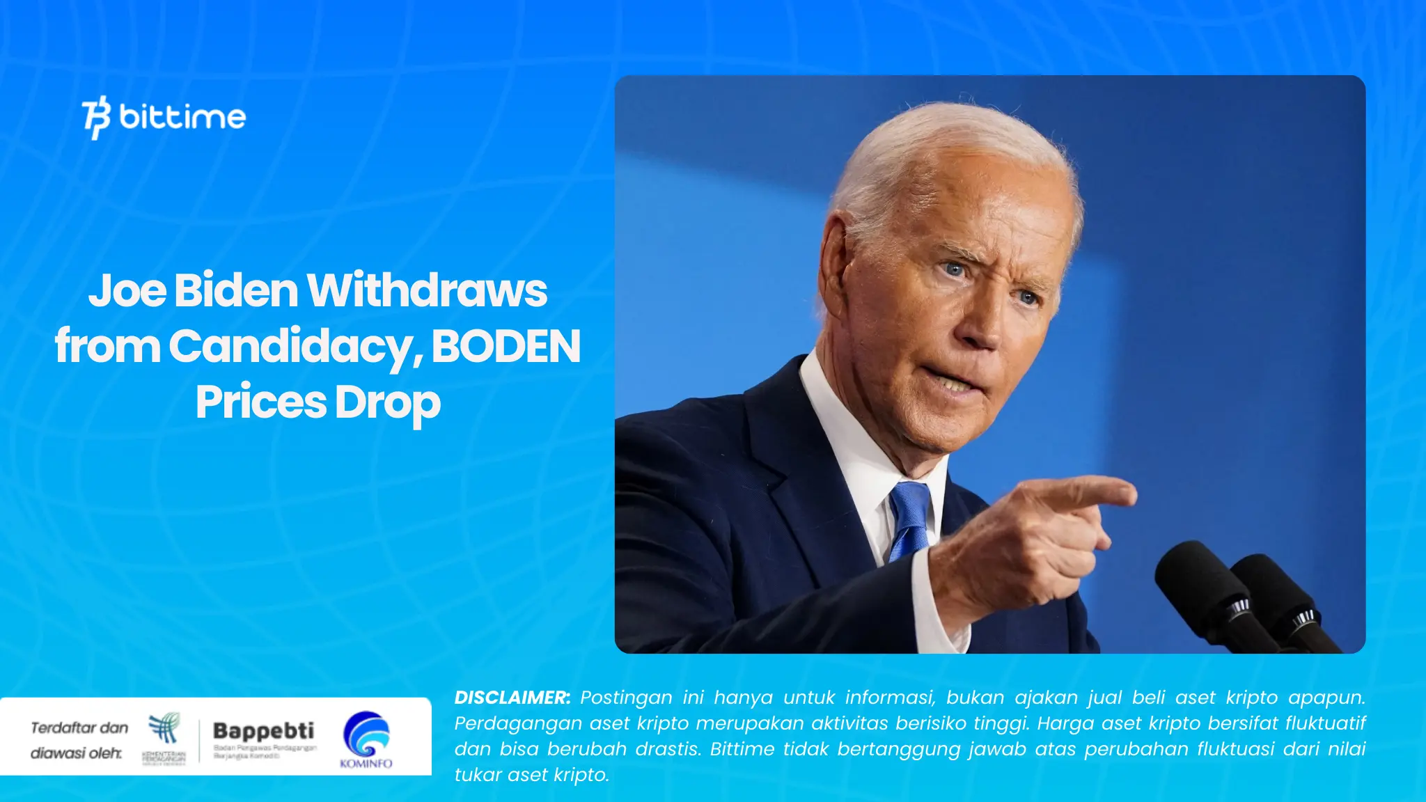 Joe Biden Withdraws from Candidacy, BODEN Prices Drop.webp