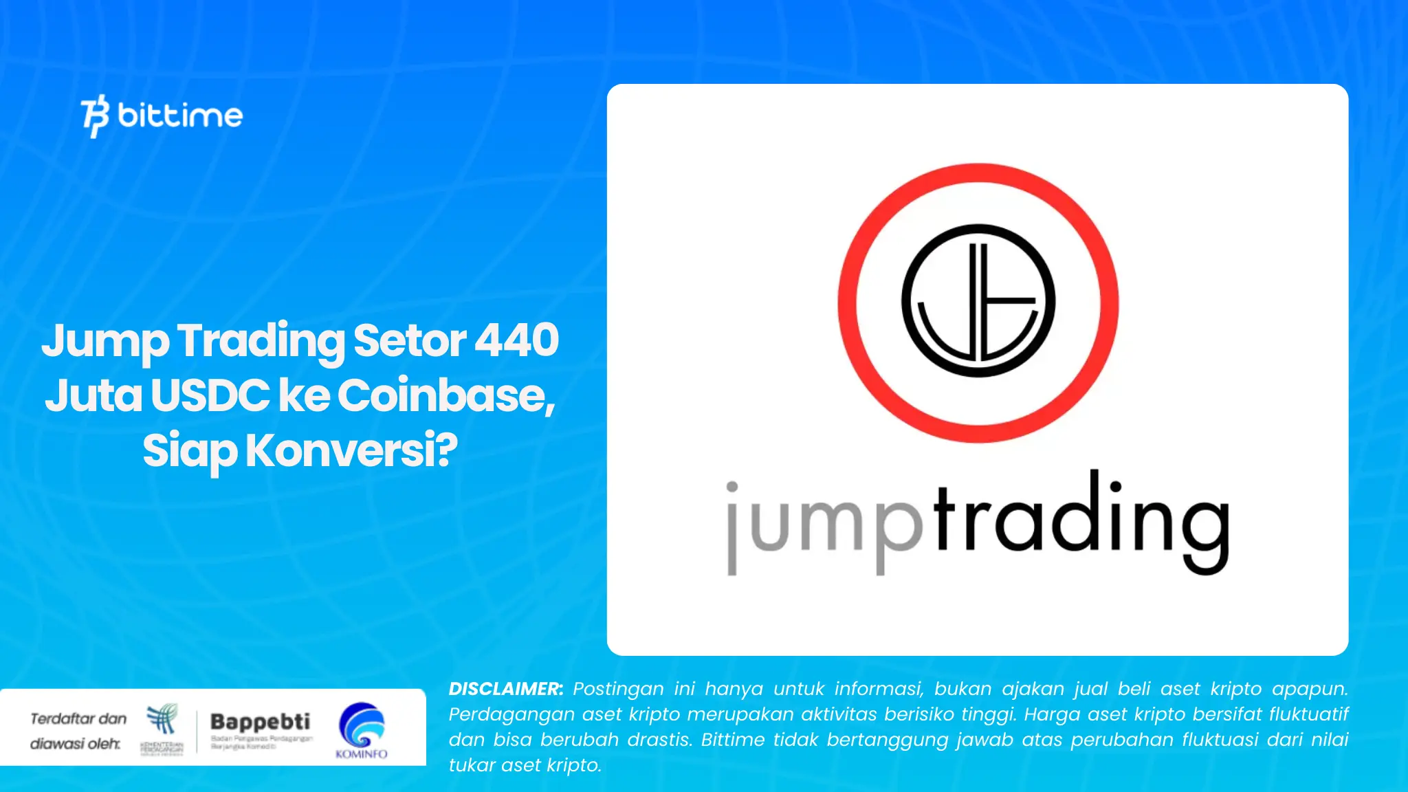 Jump Trading Setor 440 Juta USDC ke Coinbase, Siap Konversi.webp