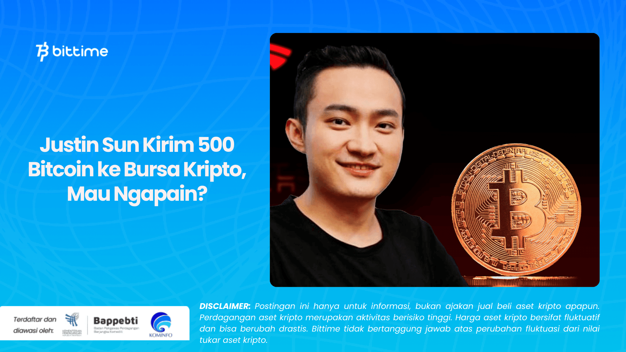 Justin Sun Kirim 500 Bitcoin ke Bursa Kripto.png