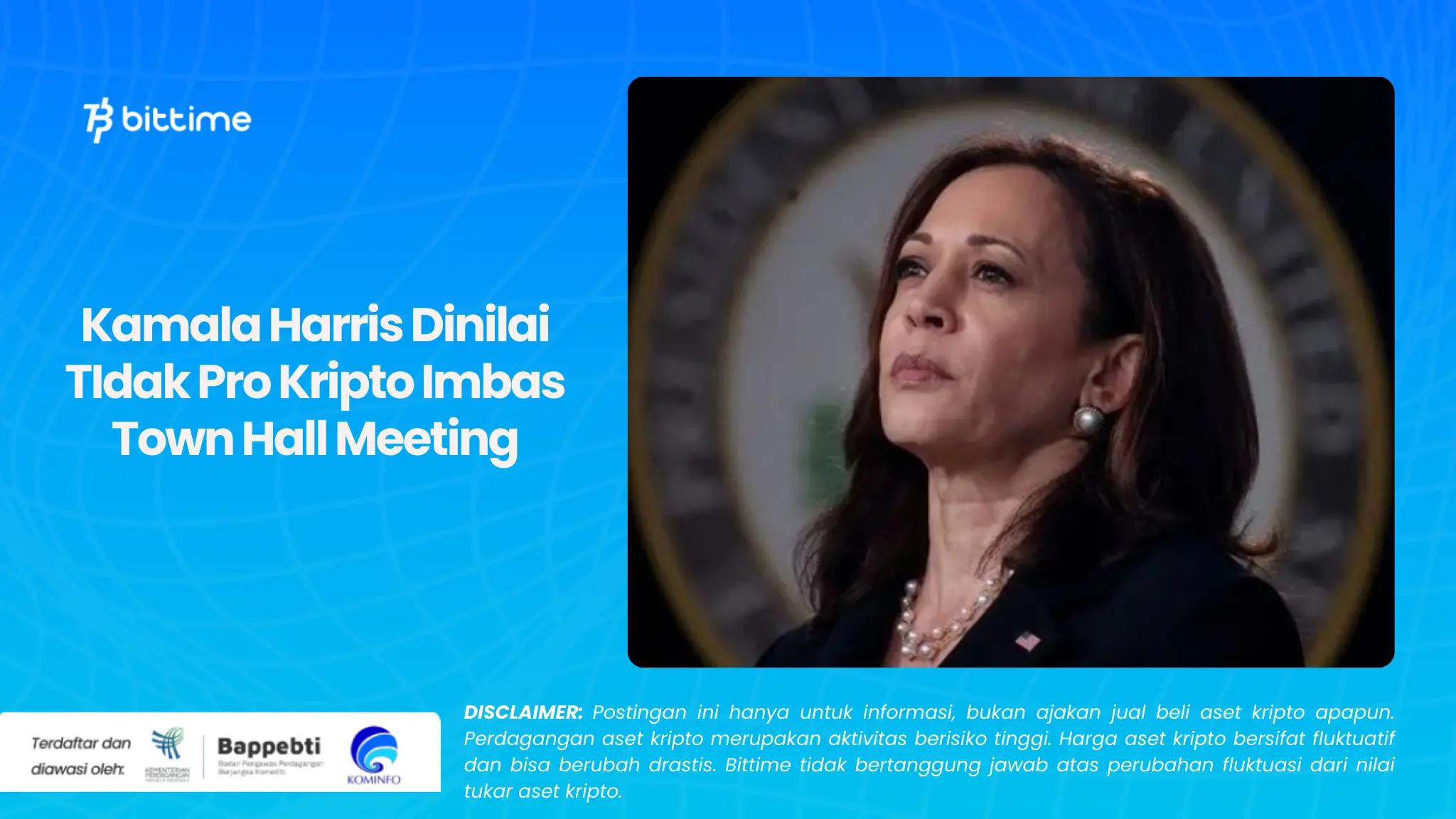 Kamala Harris Dinilai TIdak Pro Kripto Imbas Town Hall Meeting