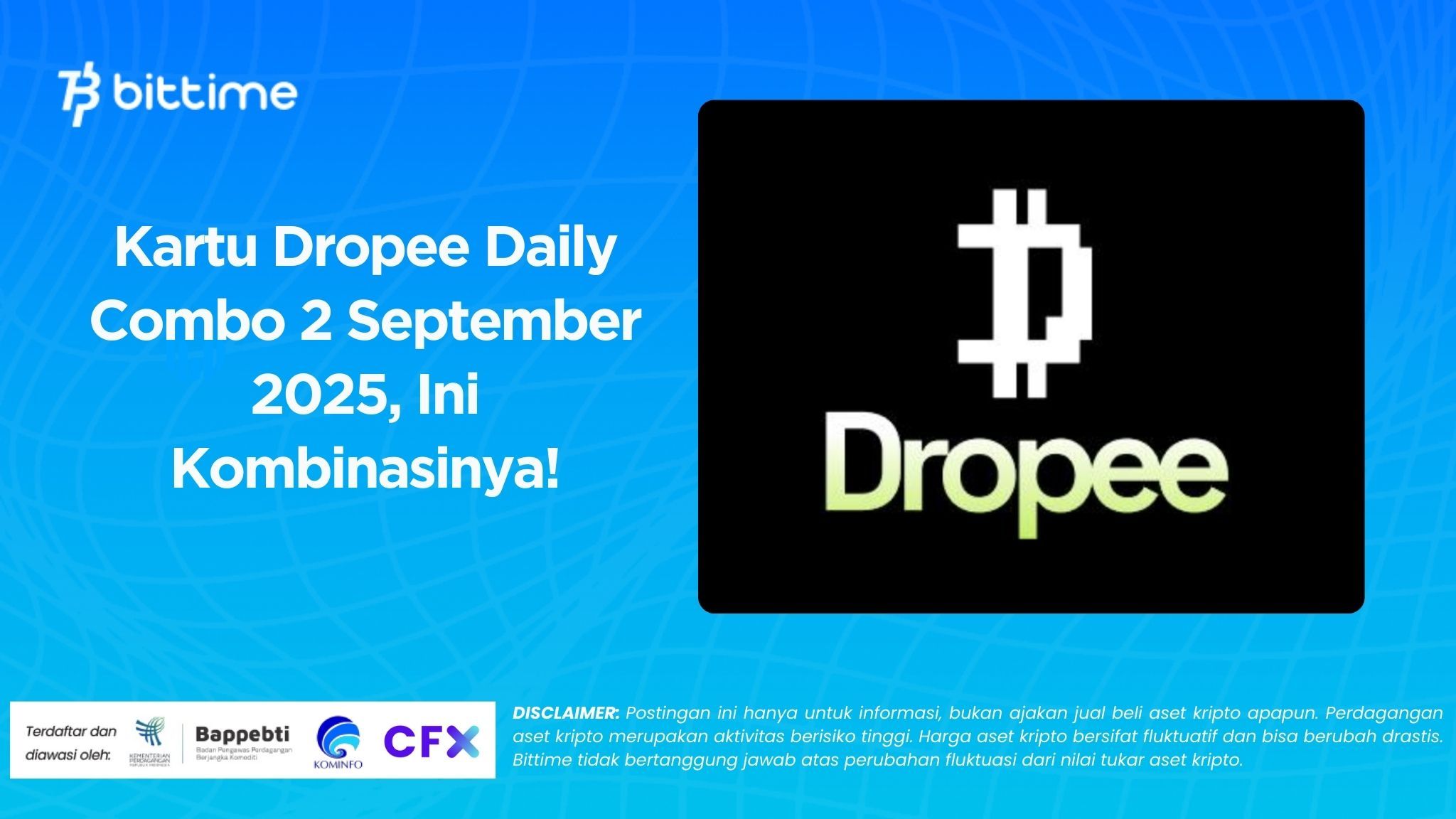 Kartu Dropee Daily Combo 2 September 2025, Ini Kombinasinya!