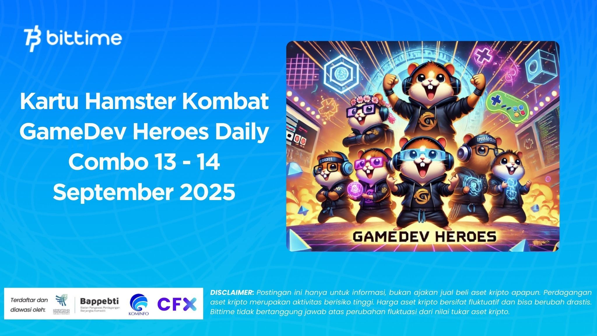 Hamster Kombat GameDev Heroes Daily Combo 13 - 14 September 2025 Cards