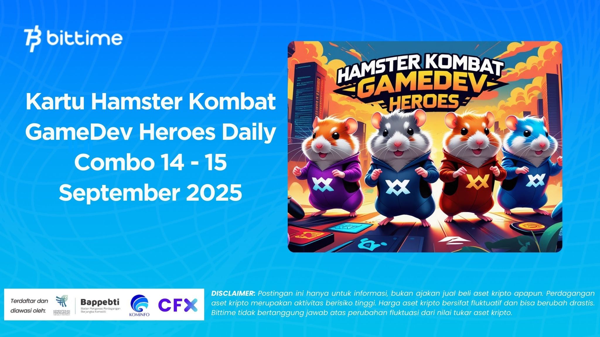 Hamster Kombat GameDev Heroes Daily Combo Card September 14-15, 2025
