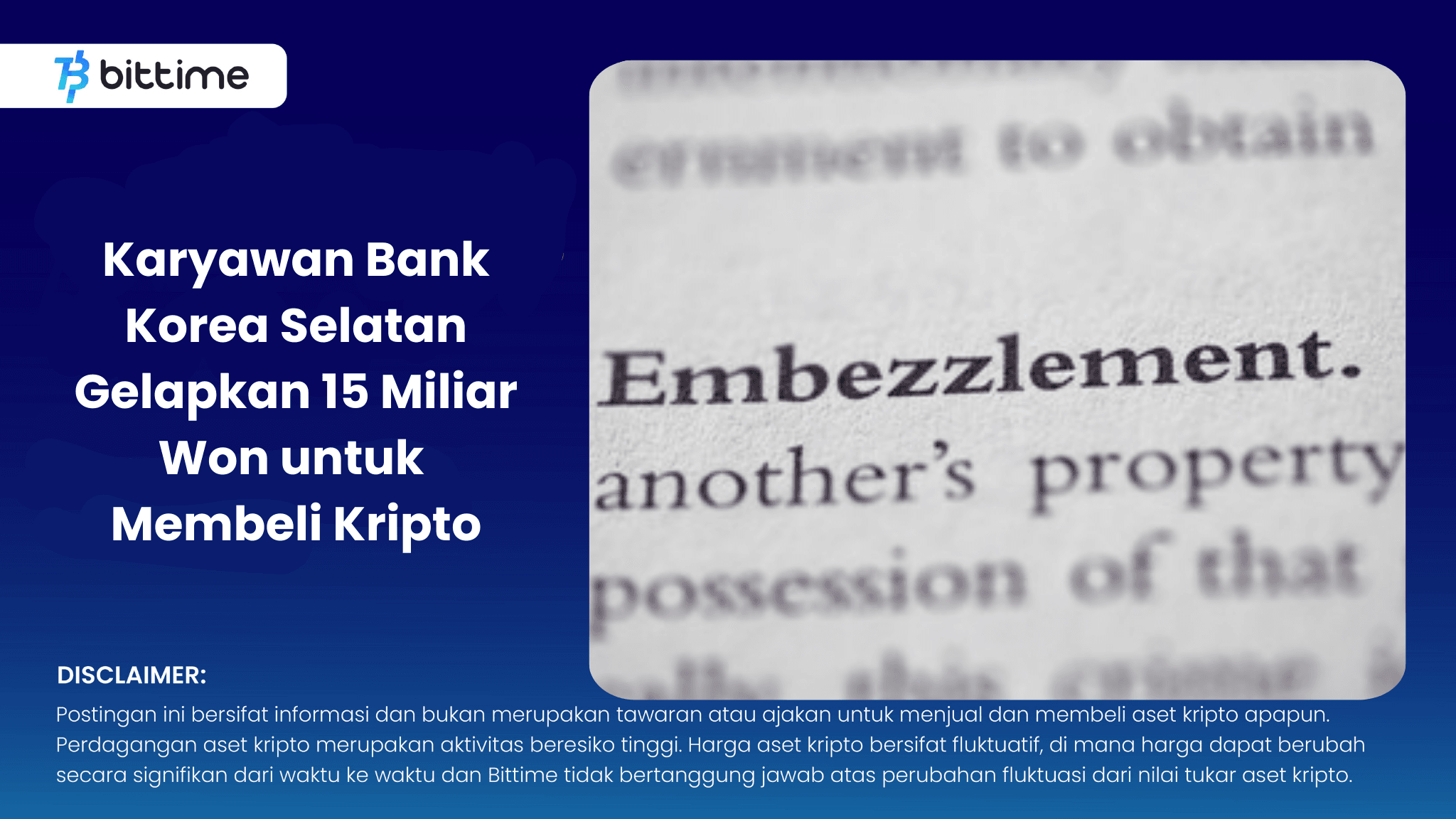 Karyawan Bank Korea Selatan Gelapkan 15 Miliar Won untuk Membeli Kripto