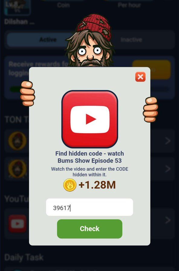 Klaim Hadiahmu dengan Kode YouTube Bums 29 November Episode 53.png